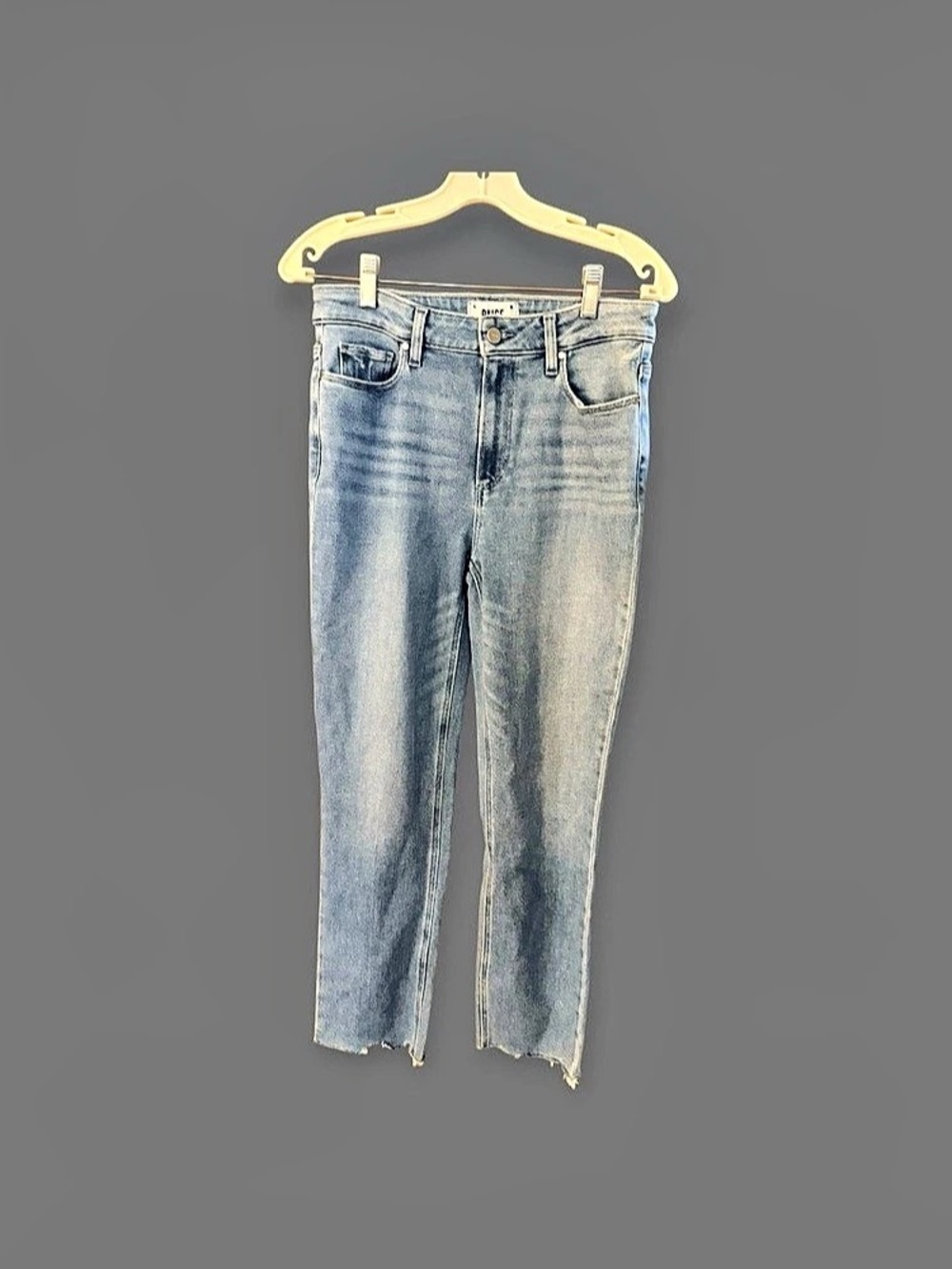Paige Cindy High-Rise Straight Leg Jeans Blue Waist 28